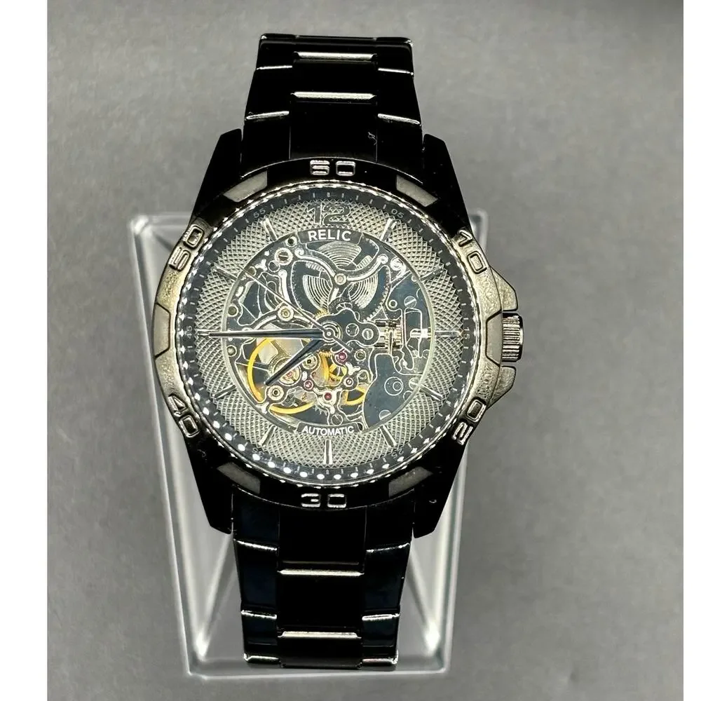 Relic by Fossil Brennan ZR11853 Automatic Skeleton Gunmetal Men’s Watch